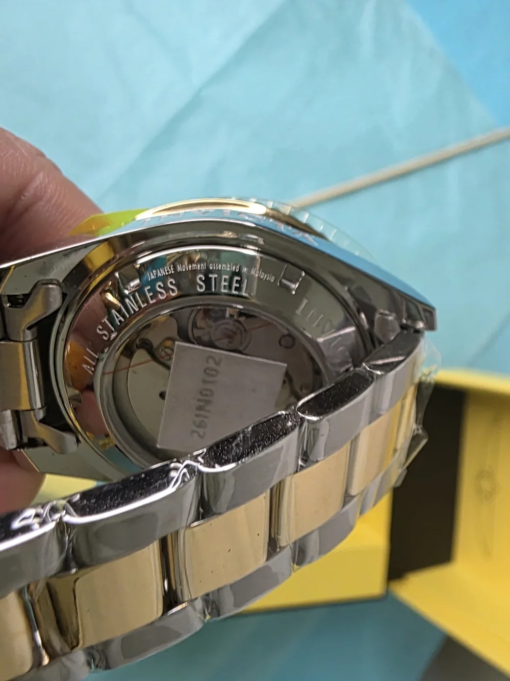 Invicta Men's Black Dial Two-Tone Stainless Steel Watch